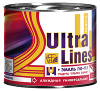 Эмаль ПФ-115 ULTRA LINES жёлтая  0,8кг (14шт)