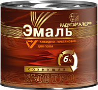 Эмаль ПФ-266 БЫСТРОСОХНУЩАЯ жёлто-коричневая 1,9кг (6шт) РадугаМалер