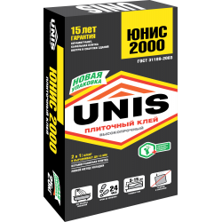 Клей плиточный UNIS 2000  5кг (6шт/144шт) чёрный