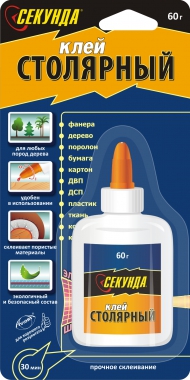 Клей столярный СЕКУНДА 60гр  (48шт) AVIORA