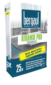Клей плиточный Keramik Pro усиленный 25кг (56шт) Bergauf